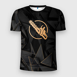 Мужская спорт-футболка Chainsaw Man golden poly