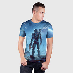 Футболка спортивная мужская Mass Effect - ai art fantasy, цвет: 3D-принт — фото 2