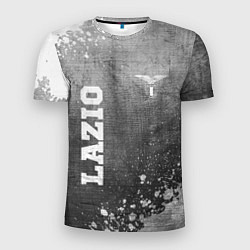 Мужская спорт-футболка Lazio - grey gradient вертикально