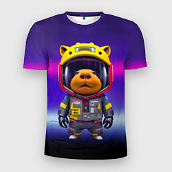 Мужская спорт-футболка Baby capybara - cyberpunk