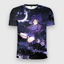 Мужская спорт-футболка Веселая ведьма летит на шабаш