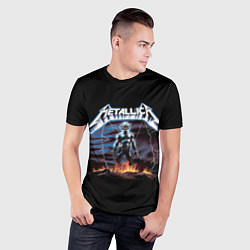 Футболка спортивная мужская Metallica - neon fantasy, цвет: 3D-принт — фото 2
