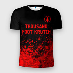 Футболка спортивная мужская Thousand Foot Krutch - red gradient посередине, цвет: 3D-принт
