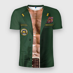 Футболка спортивная мужская Рыболовные войска форма рэмбо-рыбака, цвет: 3D-принт