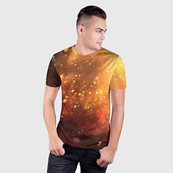 Футболка спортивная мужская Золотая блестящая текстура, цвет: 3D-принт — фото 2