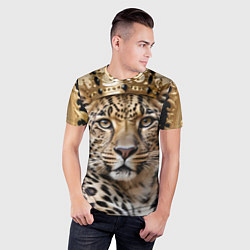 Футболка спортивная мужская Королевский леопард, цвет: 3D-принт — фото 2