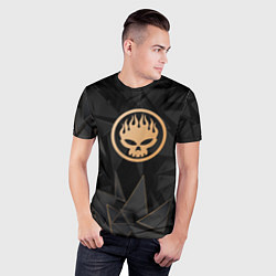 Футболка спортивная мужская The Offspring golden poly, цвет: 3D-принт — фото 2