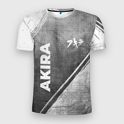 Мужская спорт-футболка Akira - grey gradient вертикально