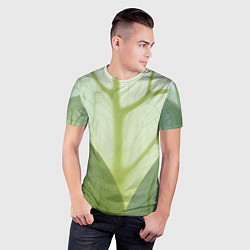 Футболка спортивная мужская Макро съемка листа, цвет: 3D-принт — фото 2