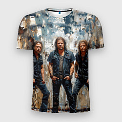 Футболка спортивная мужская Metallica масляной краской, цвет: 3D-принт