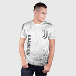 Футболка спортивная мужская Juventus - white gradient вертикально, цвет: 3D-принт — фото 2