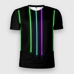 Мужская спорт-футболка Neon stripes