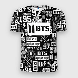 Мужская спорт-футболка Bangtan Boys pattern black