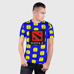 Футболка спортивная мужская Dota smile pattern, цвет: 3D-принт — фото 2