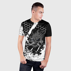Футболка спортивная мужская Samurai соты краски, цвет: 3D-принт — фото 2