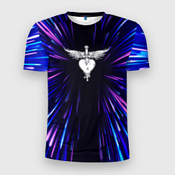 Футболка спортивная мужская Bon Jovi neon energy, цвет: 3D-принт