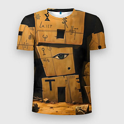 Футболка спортивная мужская Глаза в каменных домах, цвет: 3D-принт