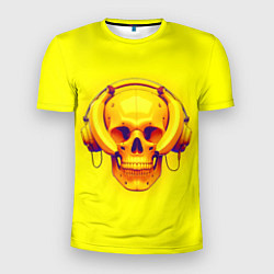 Футболка спортивная мужская Yellow bananas skull - cyberpunk, цвет: 3D-принт