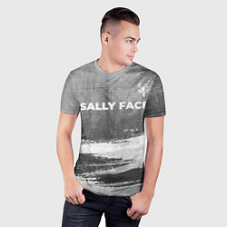 Футболка спортивная мужская Sally Face - grey gradient посередине, цвет: 3D-принт — фото 2