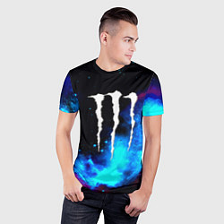 Футболка спортивная мужская Monster energy космос, цвет: 3D-принт — фото 2