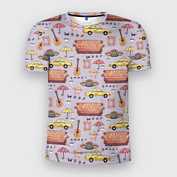 Футболка спортивная мужская Друзья - паттерн, цвет: 3D-принт