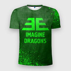 Футболка спортивная мужская Imagine Dragons - green gradient, цвет: 3D-принт