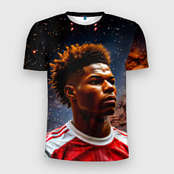 Мужская спорт-футболка Маркус Рашфорд и космос