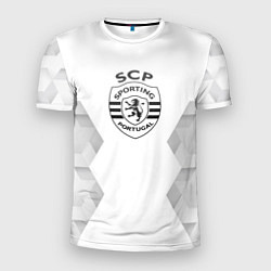 Футболка спортивная мужская Sporting white poly, цвет: 3D-принт