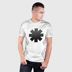 Футболка спортивная мужская Red Hot Chili Peppers white poly, цвет: 3D-принт — фото 2