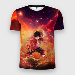 Футболка спортивная мужская Fire Luffy - One Piece, цвет: 3D-принт