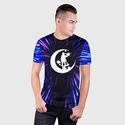 Футболка спортивная мужская Angels of Death neon energy, цвет: 3D-принт — фото 2