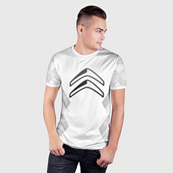 Футболка спортивная мужская Citroen white poly, цвет: 3D-принт — фото 2