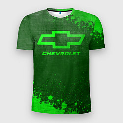 Футболка спортивная мужская Chevrolet - green gradient, цвет: 3D-принт