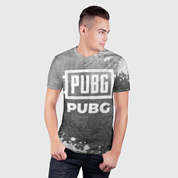 Футболка спортивная мужская PUBG - grey gradient, цвет: 3D-принт — фото 2