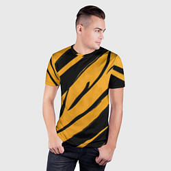 Футболка спортивная мужская Тигровый раскрас, цвет: 3D-принт — фото 2