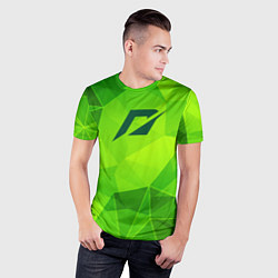 Футболка спортивная мужская Need for Speed green poly, цвет: 3D-принт — фото 2