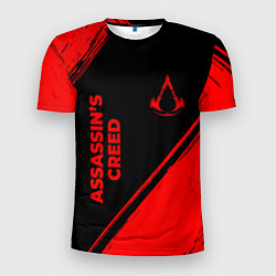 Футболка спортивная мужская Assassins Creed - red gradient вертикально, цвет: 3D-принт