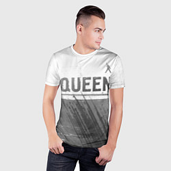 Футболка спортивная мужская Queen - white gradient посередине, цвет: 3D-принт — фото 2