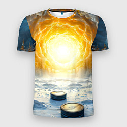 Мужская спорт-футболка Шайбы в лесу