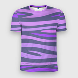 Футболка спортивная мужская Лавандовые волны, цвет: 3D-принт