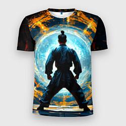 Мужская спорт-футболка Кунг-фу боец