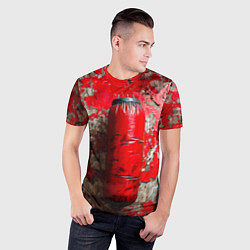Футболка спортивная мужская Красная боксерская груша, цвет: 3D-принт — фото 2