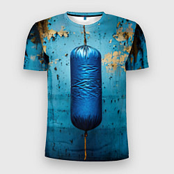 Мужская спорт-футболка Синяя боксерская груша