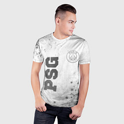 Футболка спортивная мужская PSG - white gradient вертикально, цвет: 3D-принт — фото 2