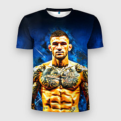 Мужская спорт-футболка Дастин Порье на синем