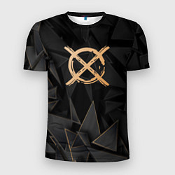 Футболка спортивная мужская CreepyPasta golden poly, цвет: 3D-принт