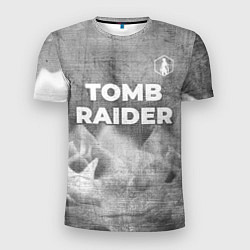 Футболка спортивная мужская Tomb Raider - grey gradient посередине, цвет: 3D-принт