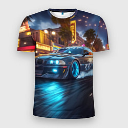 Мужская спорт-футболка ВМБ неоновый свет