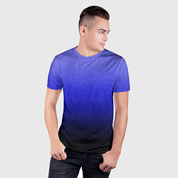 Футболка спортивная мужская Градиент индиго из синего в чёрный, цвет: 3D-принт — фото 2