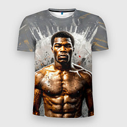 Футболка спортивная мужская Мухаммед Али на сером, цвет: 3D-принт